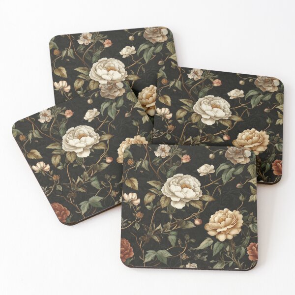 Item preview, Dark Academia Floral Pattern Melody designed and sold by Lichtisign.