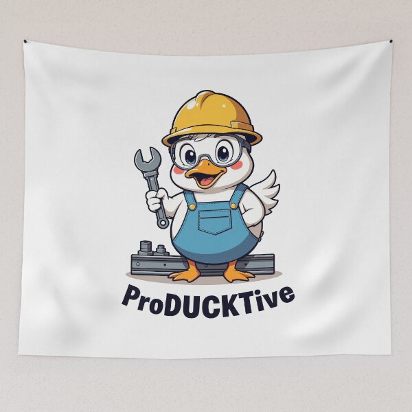 Item preview, ProDuckTive: Ducks at work in a factory designed and sold by FortuneWildCat.