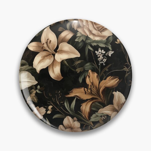 Artikelvorschau, Dark Academia Floral Pattern Lily entworfen und verkauft von Lichtisign.