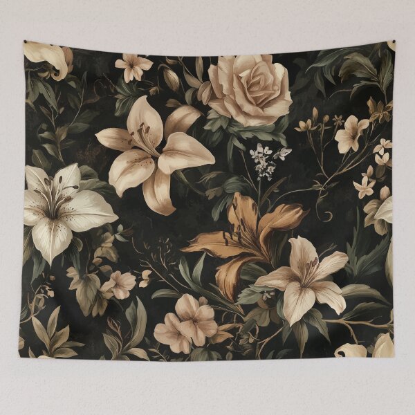 Item preview, Dark Academia Floral Pattern Lily designed and sold by Lichtisign.