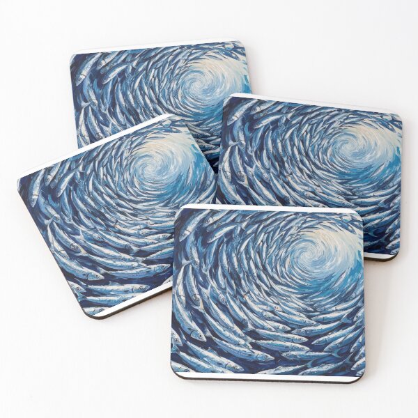 Item preview, Sardine Swirl | Hypnotic Oceanic Art designed and sold by StormArte.