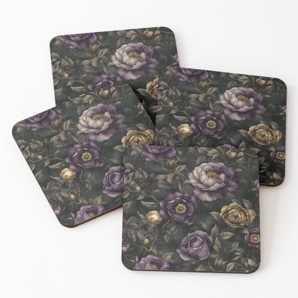 Item preview, Dark Academia Floral Pattern Odette designed and sold by Lichtisign.