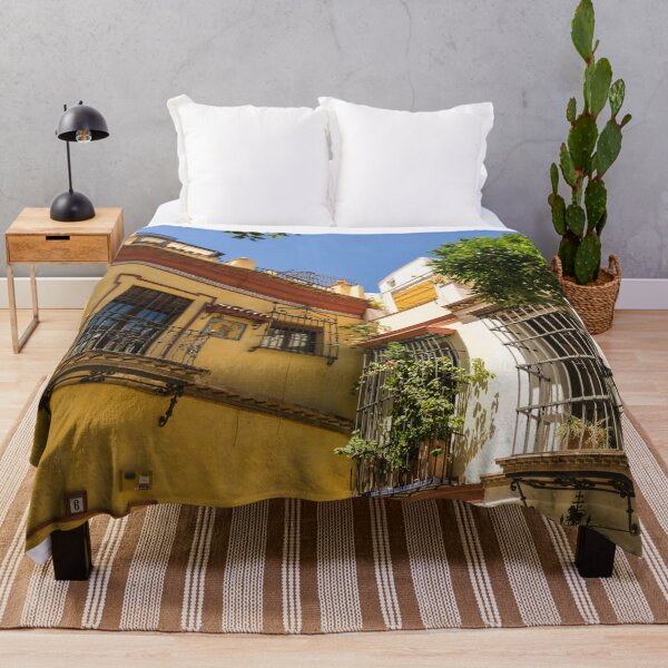 Item preview, Quintessential Spain - Sevillian Facades in White and Cyber Yellow designed and sold by Georgia Mizuleva.