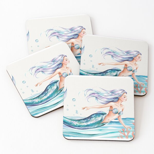 Item preview, Magical Mermaid in Watercolor | Fantasy and Marine Beauty designed and sold by StormArte.