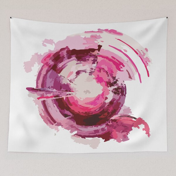 Item preview, Abstract pink mandala art energetic vibration digitalized acrylic painting tapestry wall art designed and sold by AlicjaKey.