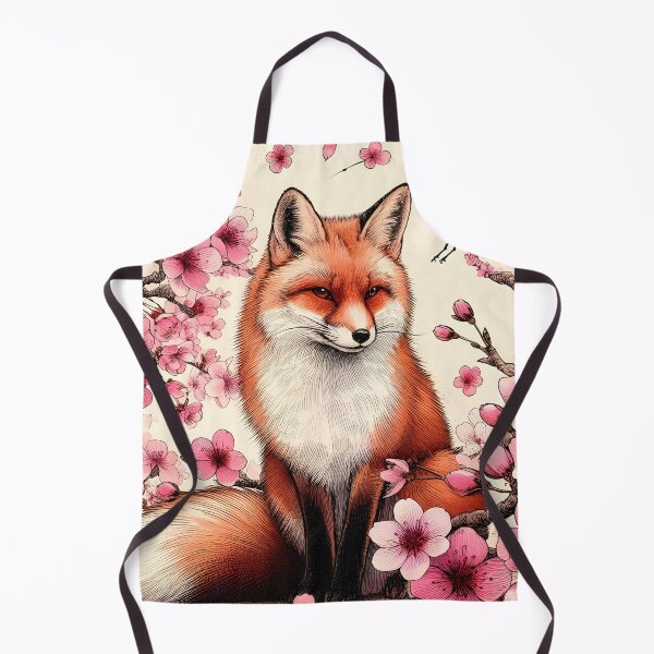 Item preview, Enchanting Fox in Sakura Harmony designed and sold by inkNext.