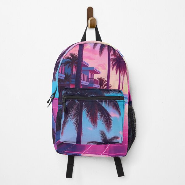 Item preview, Neon Sunset Paradise – Retro Futuristic Beach Vibes designed and sold by artiviohub.
