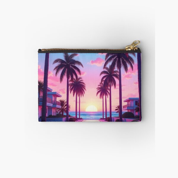 Item preview, Neon Sunset Paradise – Retro Futuristic Beach Vibes designed and sold by artiviohub.
