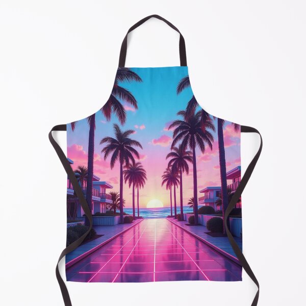 Item preview, Neon Sunset Paradise – Retro Futuristic Beach Vibes designed and sold by artiviohub.