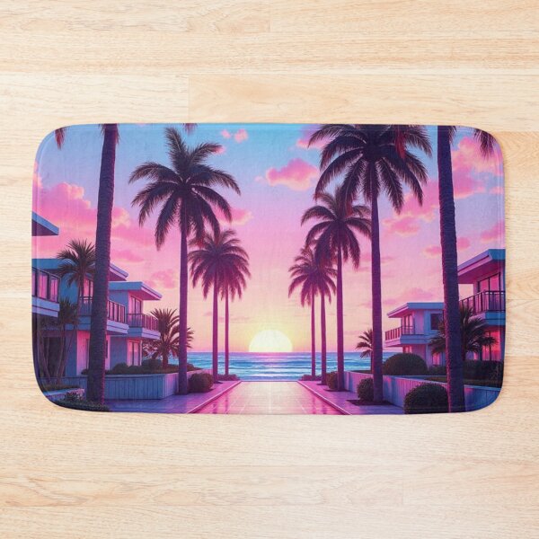Item preview, Neon Sunset Paradise – Retro Futuristic Beach Vibes designed and sold by artiviohub.