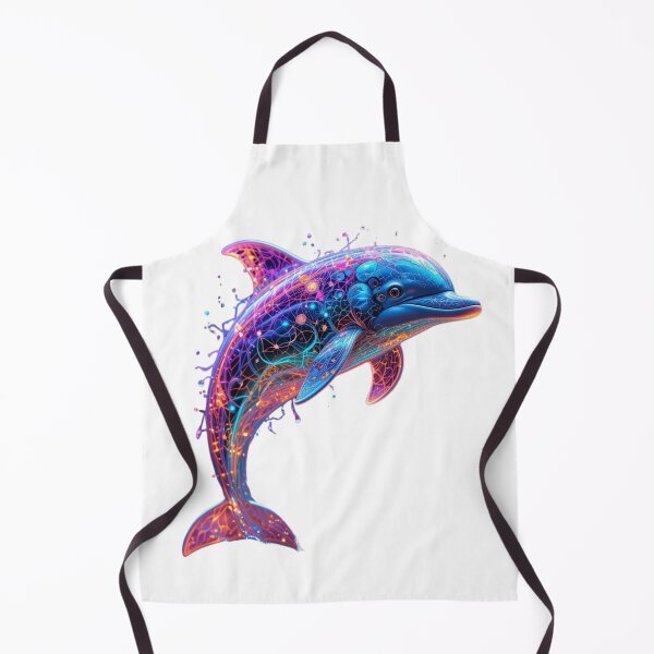 Item preview, Neon Tide – The Cyber Dolphin designed and sold by GloriousArtSKD.