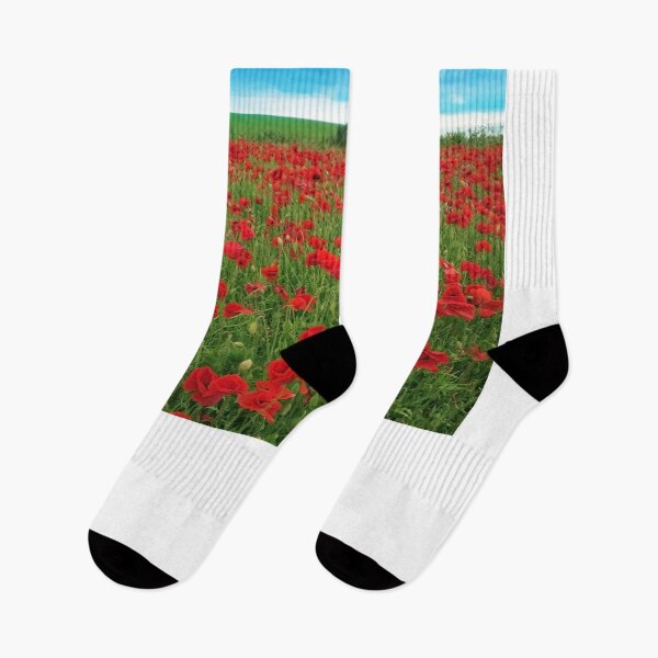 Item preview, A field of red poppies in Sussex, England designed and sold by Foundry88.