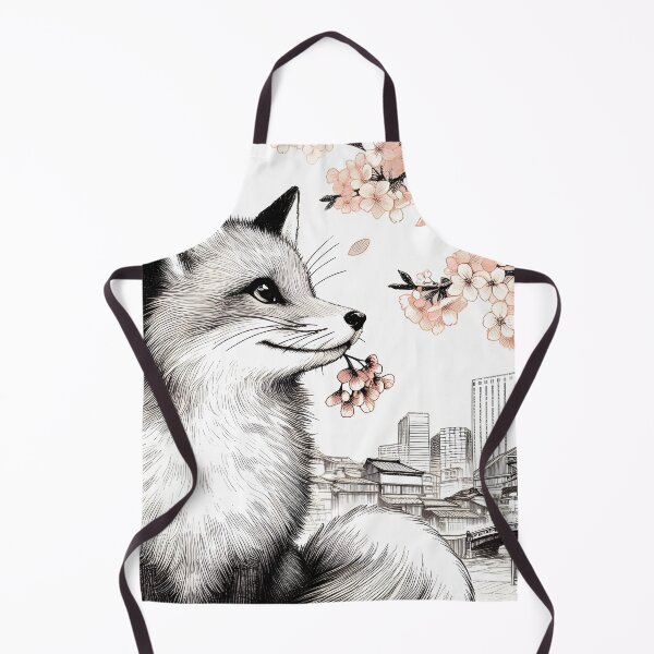 Item preview, Graceful Fox in Cherry Blossom Bliss designed and sold by inkNext.