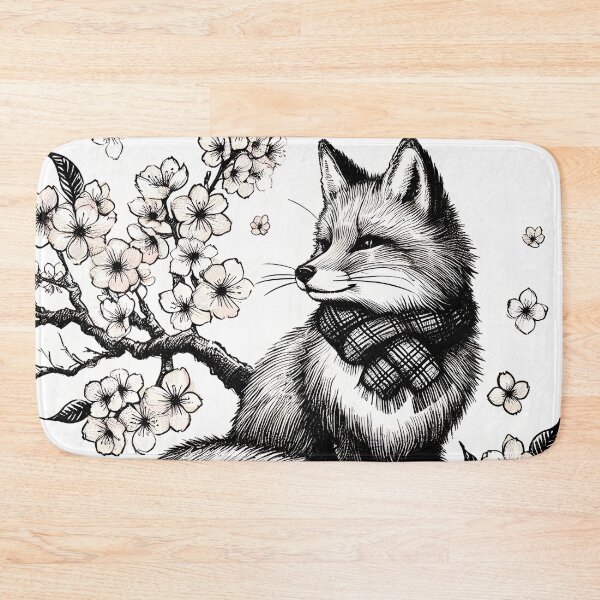 Item preview, Charming Fox amidst Sakura Blossoms designed and sold by inkNext.