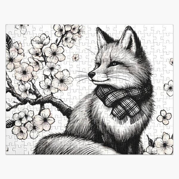 Artikel-Vorschau von Charmanter Fuchs inmitten von Sakura-Blüten, designt und verkauft von inkNext.