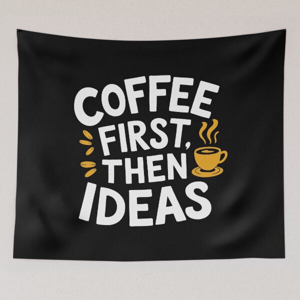 Item preview, Coffee First Then Ideas Creative Fuel Design Caffeine Fix  designed and sold by w1ckerman.