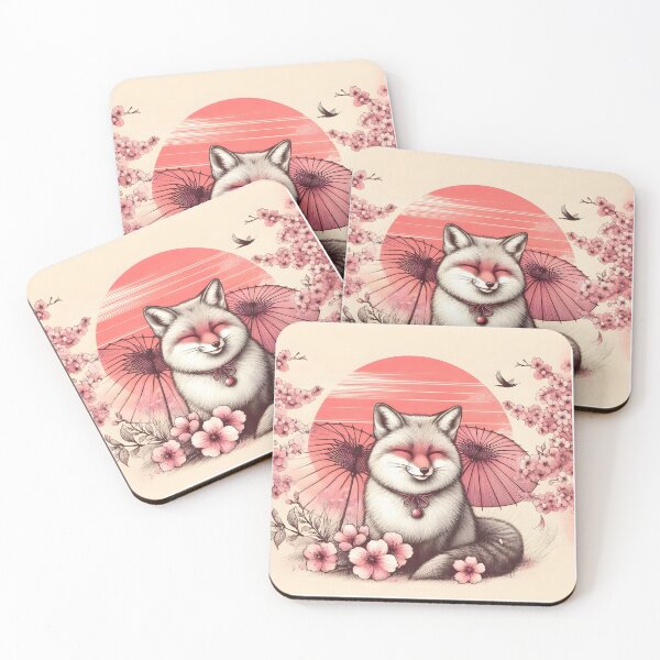 Item preview, Sakura Fox in Blooming Splendor designed and sold by inkNext.