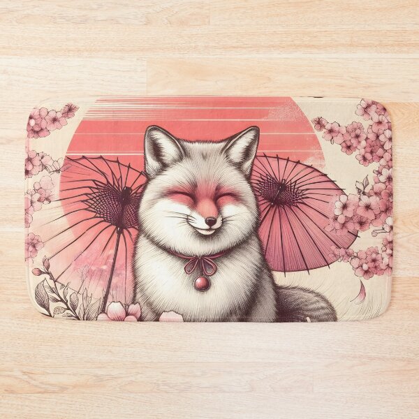 Item preview, Sakura Fox in Blooming Splendor designed and sold by inkNext.