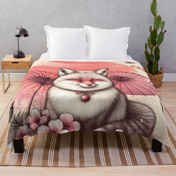 Item preview, Sakura Fox in Blooming Splendor designed and sold by inkNext.