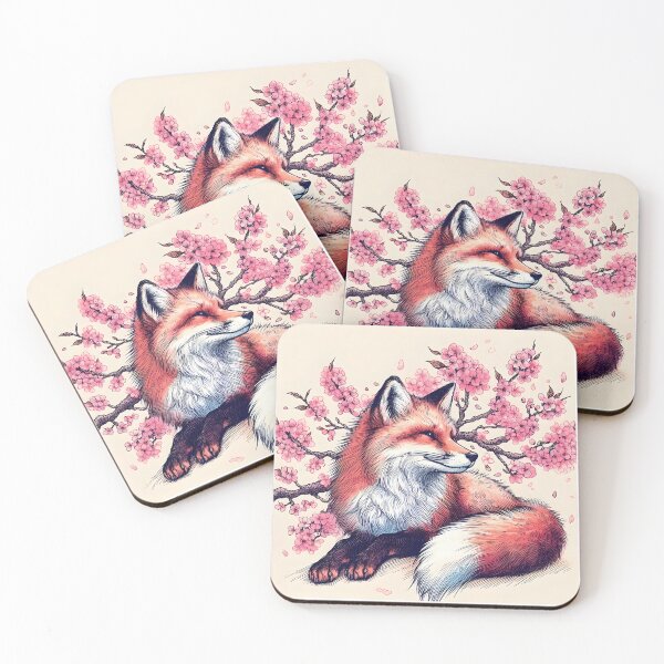 Item preview, Fox in Cherry Blossom Wonderland designed and sold by inkNext.