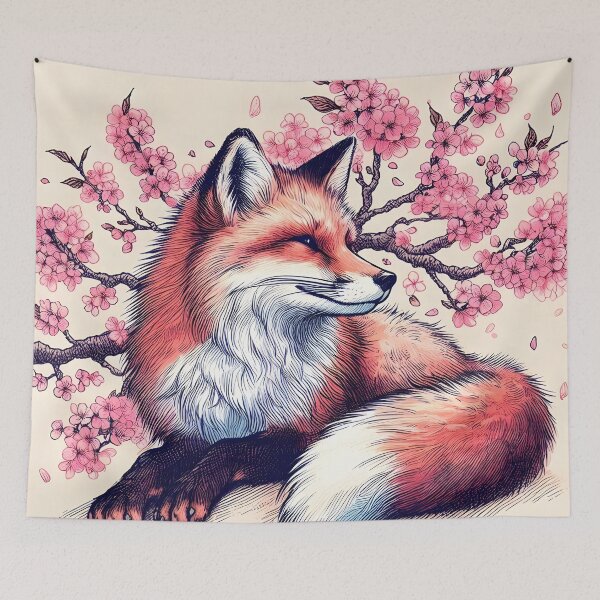 Item preview, Fox in Cherry Blossom Wonderland designed and sold by inkNext.