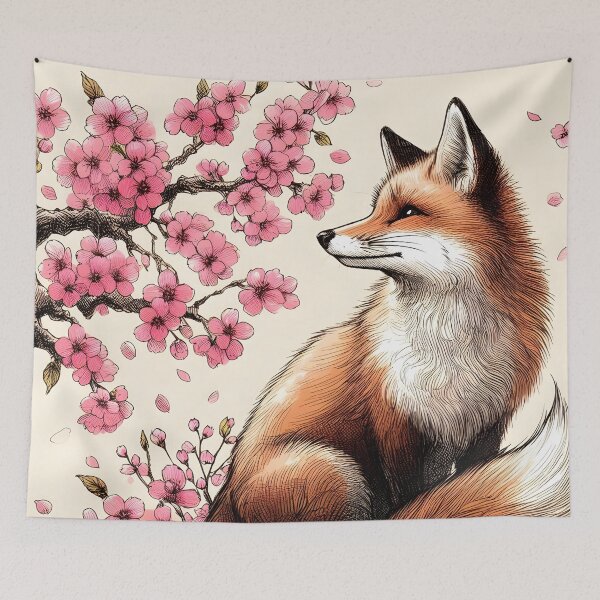 Item preview, Fox in Cherry Blossom Wonderland designed and sold by inkNext.