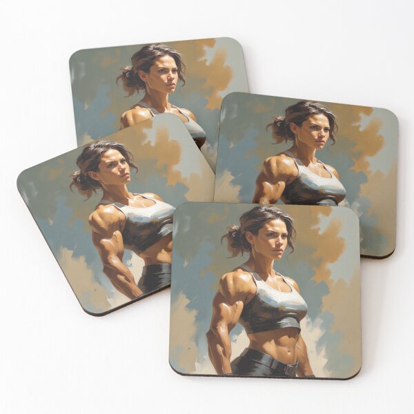 Item preview, Strong Female Warrior - Athletic Woman Digital Art Portrait designed and sold by TopUpDesign.