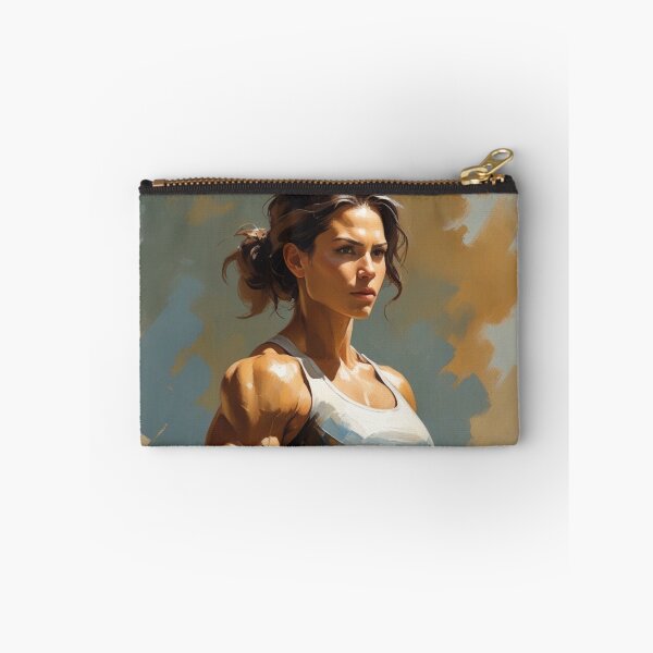 Item preview, Strong Female Warrior - Athletic Woman Digital Art Portrait designed and sold by TopUpDesign.