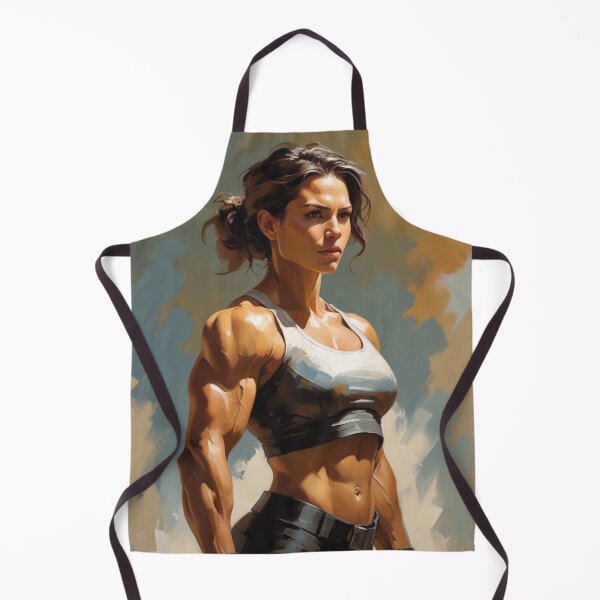 Item preview, Strong Female Warrior - Athletic Woman Digital Art Portrait designed and sold by TopUpDesign.