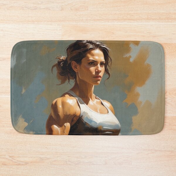 Item preview, Strong Female Warrior - Athletic Woman Digital Art Portrait designed and sold by TopUpDesign.
