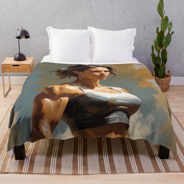 Item preview, Strong Female Warrior - Athletic Woman Digital Art Portrait designed and sold by TopUpDesign.