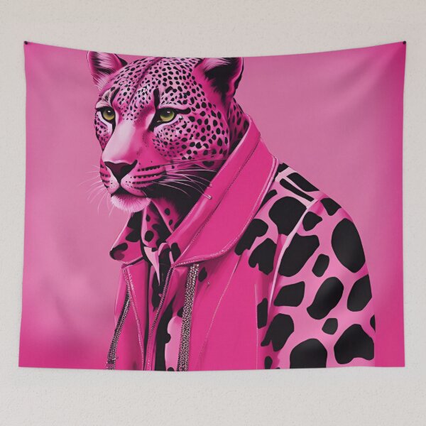 Item preview, Cheetah in Pink Leather designed and sold by PeggyMacStudio.