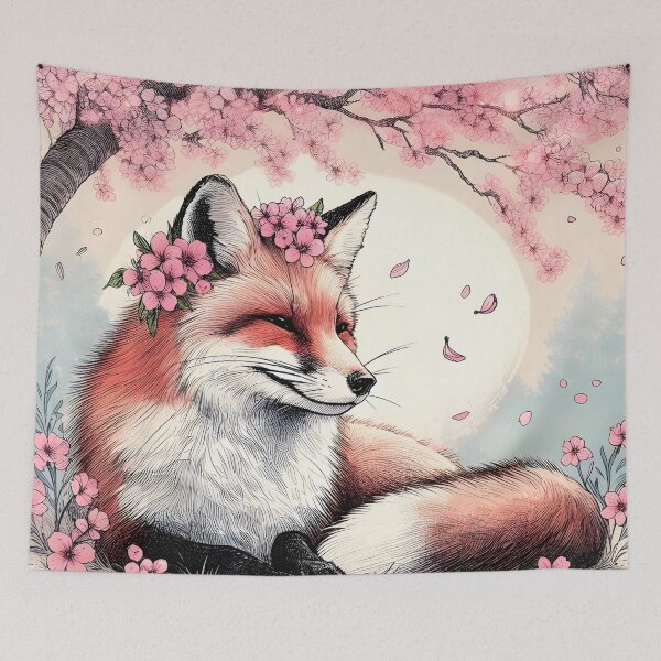 Item preview, Fox in Sakura Blossom Retreat designed and sold by inkNext.