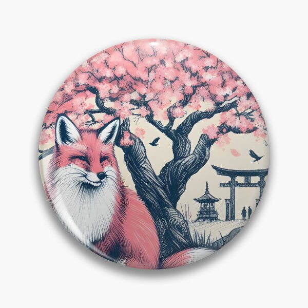 Item preview, Sakura Fox in Serene Bliss designed and sold by inkNext.