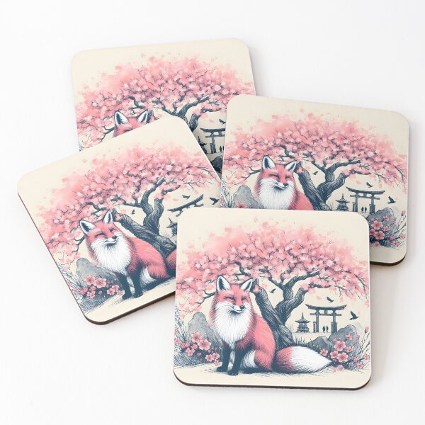 Item preview, Sakura Fox in Serene Bliss designed and sold by inkNext.