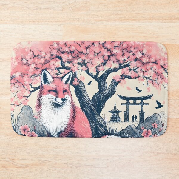 Item preview, Sakura Fox in Serene Bliss designed and sold by inkNext.