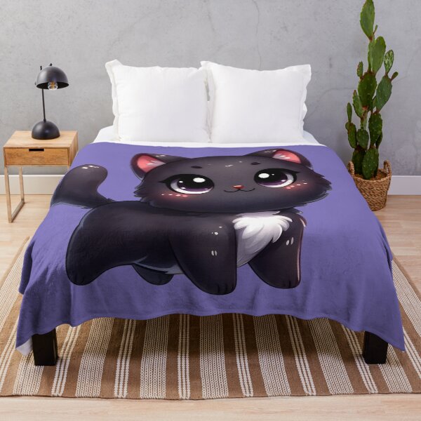 Aperçu de l'œuvre Chaton noir kawaii super mignon et adorable créée et vendue par AnmitsuArt.