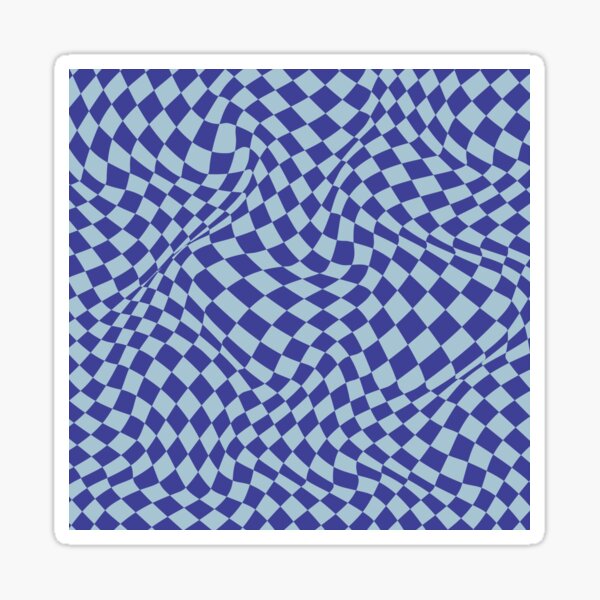 Vista previa del artículo con la obra «Patrón de tablero de ajedrez con ilusión óptica ondulada», diseñado y vendido por AgingeR.