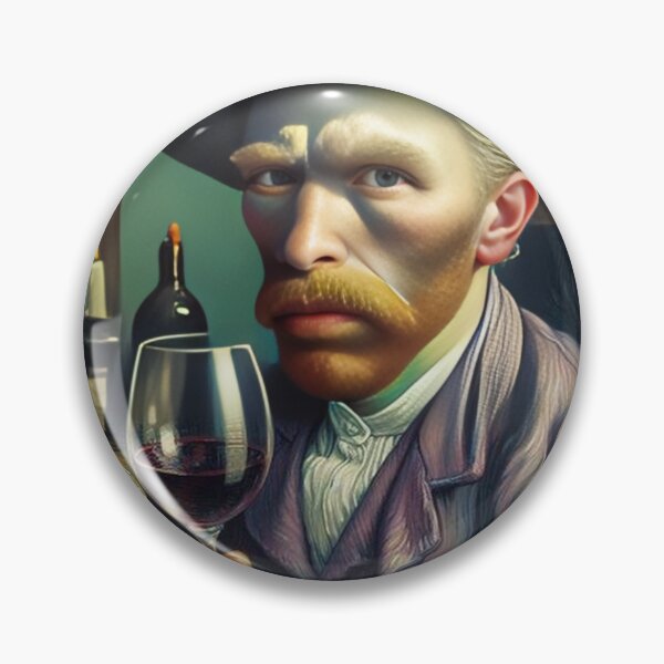 Item preview, Van Gogh and wine self-portait designed and sold by Picsgalleryai.