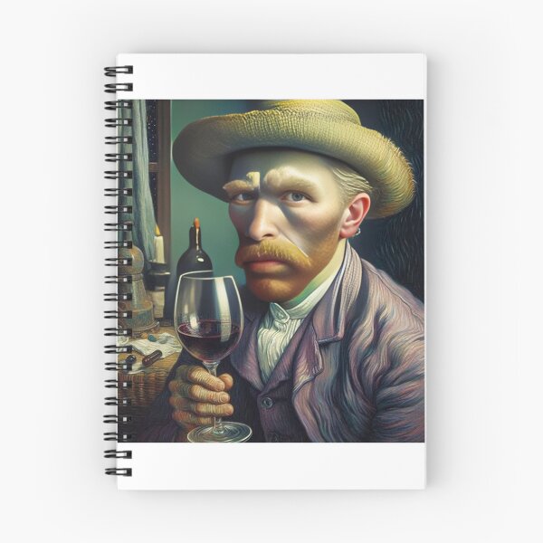 Item preview, Van Gogh and wine self-portait designed and sold by Picsgalleryai.
