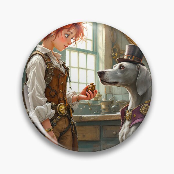 Item preview, Inka waiting for his cake: steampunk kitchen scene designed and sold by Anne-Abadie.