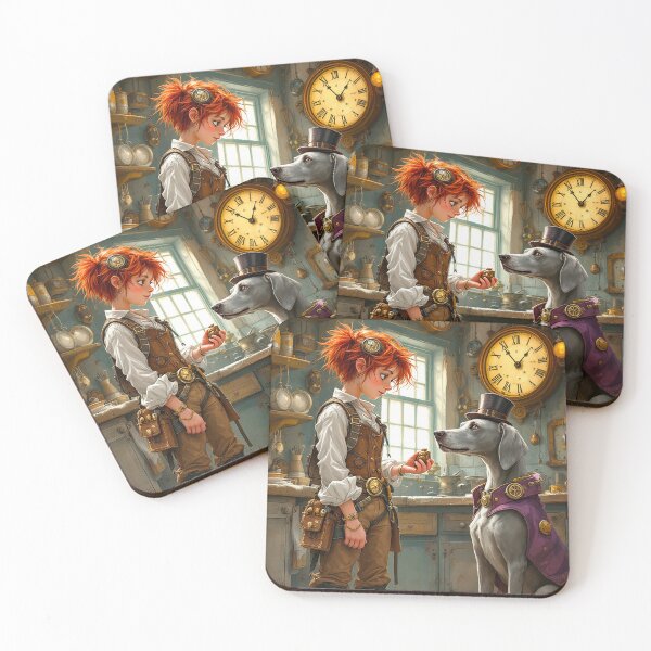 Item preview, Inka waiting for his cake: steampunk kitchen scene designed and sold by Anne-Abadie.