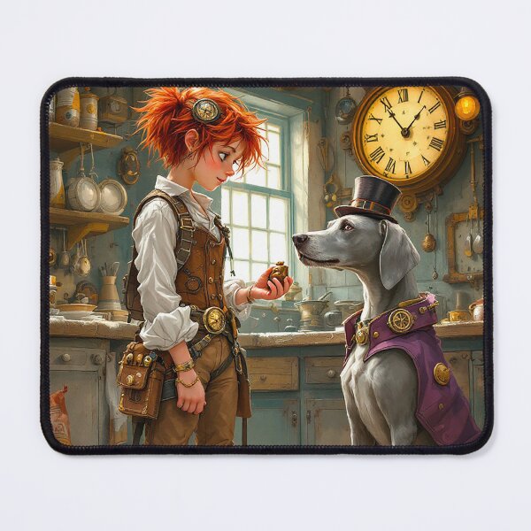 Item preview, Inka waiting for his cake: steampunk kitchen scene designed and sold by Anne-Abadie.