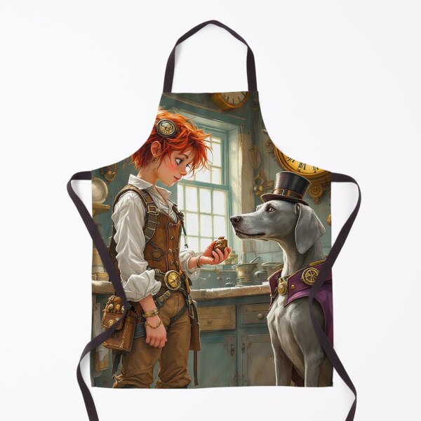 Item preview, Inka waiting for his cake: steampunk kitchen scene designed and sold by Anne-Abadie.