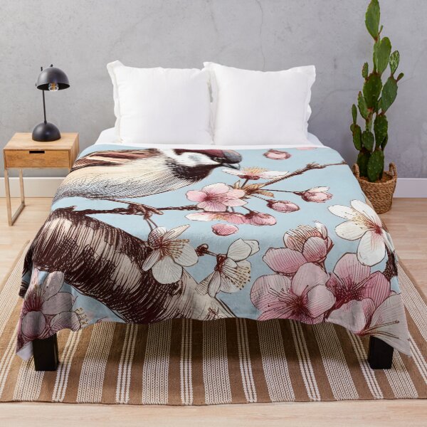 Item preview, Enchanting Sparrows in Sakura Bloom designed and sold by inkNext.