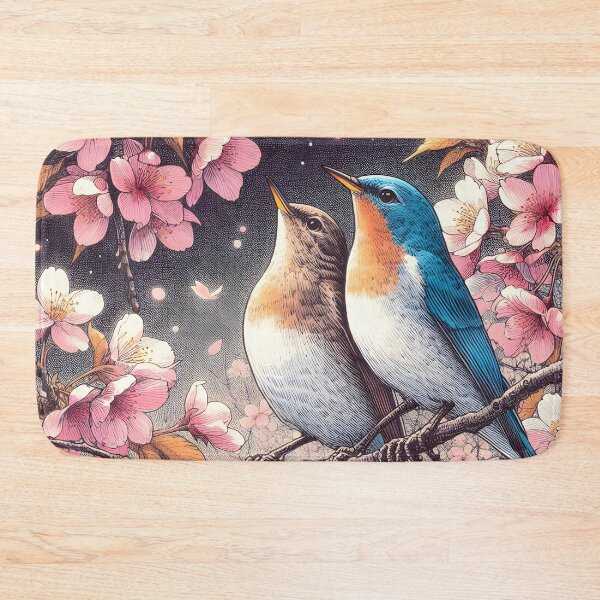 Item preview, Nightingales in Sakura Harmony designed and sold by inkNext.
