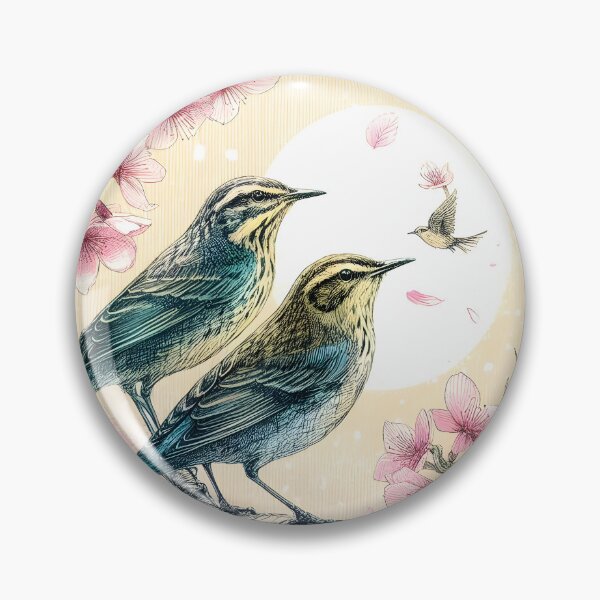 Item preview, Nightingales in Sakura Bliss designed and sold by inkNext.