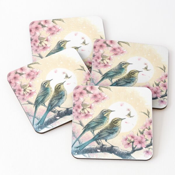 Item preview, Nightingales in Sakura Bliss designed and sold by inkNext.