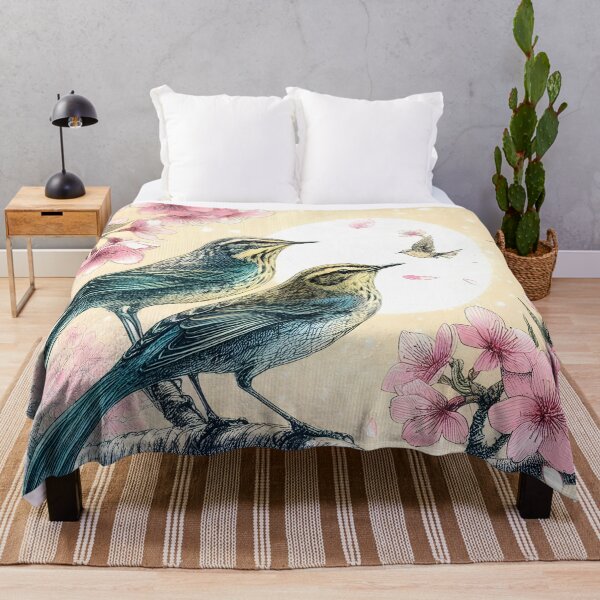 Item preview, Nightingales in Sakura Bliss designed and sold by inkNext.