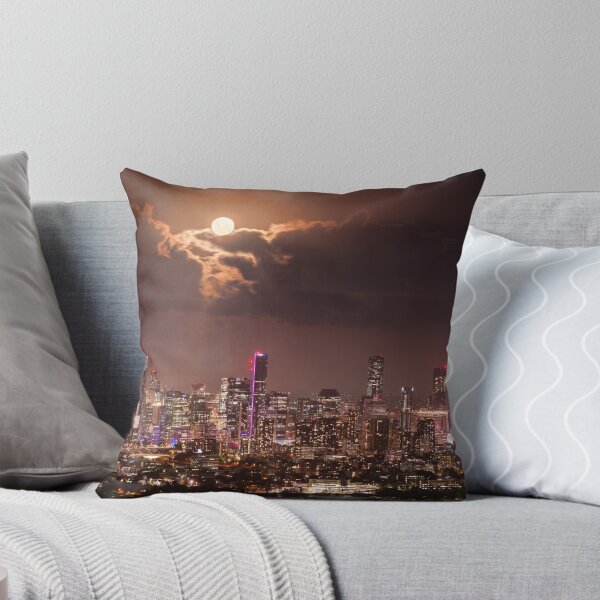 Item preview, Moonrise over Brisbane City - Two designed and sold by raneman.